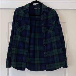 Blue and Forest Green Flannel